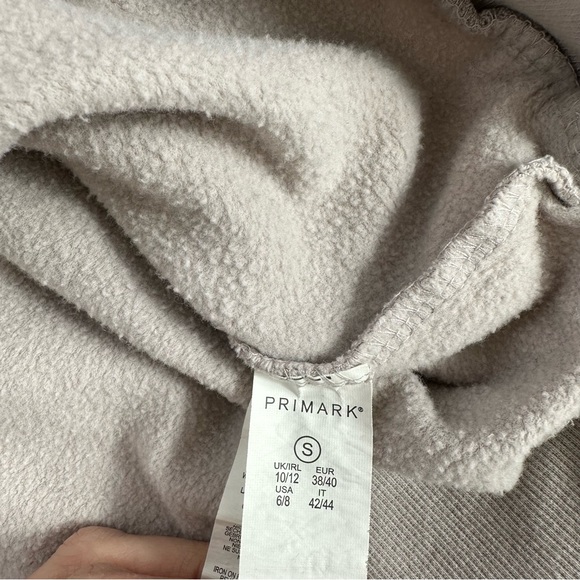 PRIMARK PARENTHOOD SWEATSHIRT neutral stone cafe long sleeve hooded sweatshirt S - Picture 5 of 9